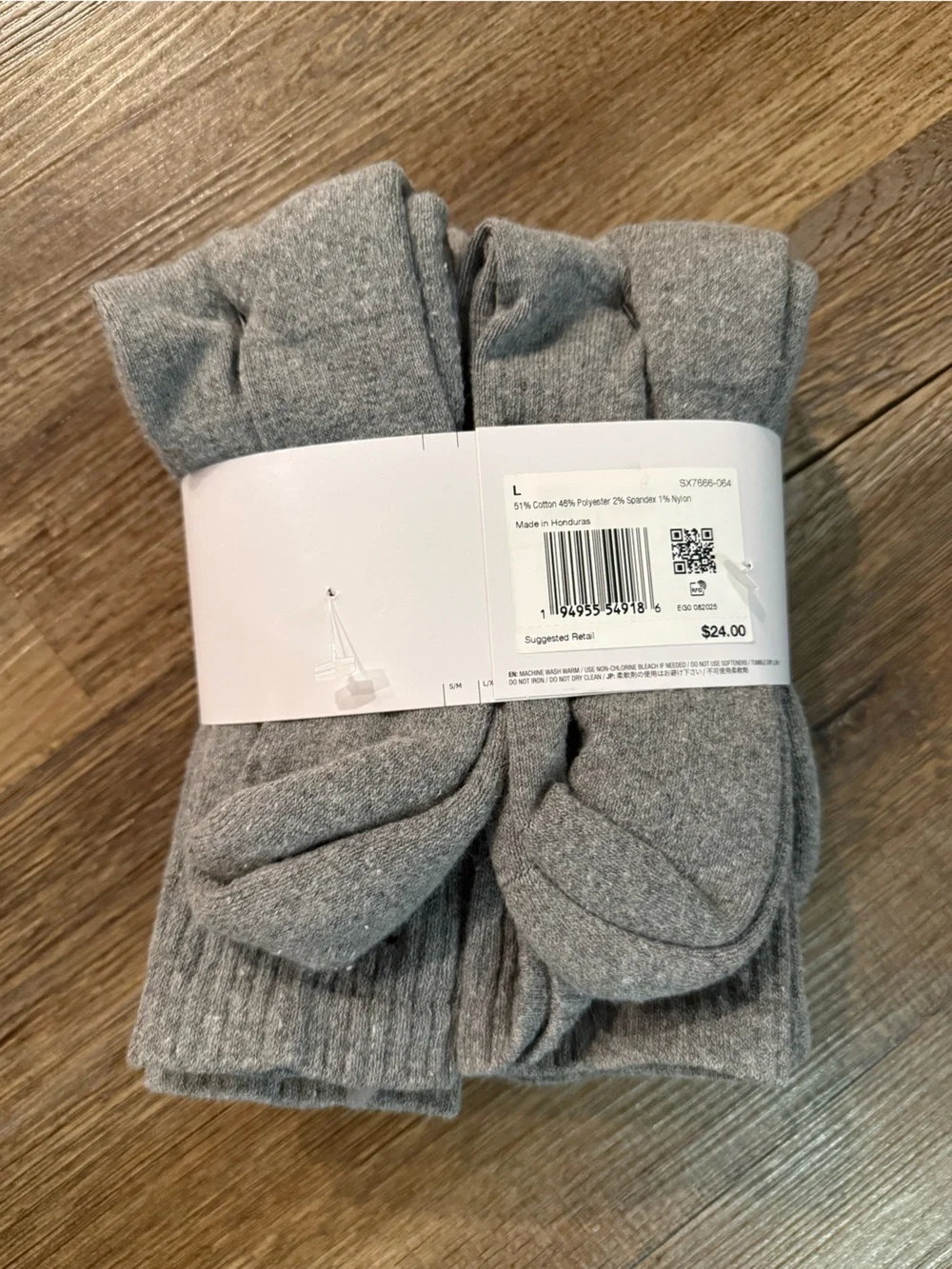 NEW Nike Everyday Cotton Cushioned Crew Socks Men's Size 8-12 Grey 6 Pack
